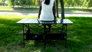 Foldable Table Camping Table Make Up Table Adjustable Height Table