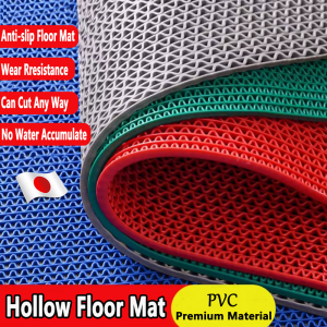 Bathroom Floor Mat PVC Anti Slip Rubber Matting No Water Accumulation Hollow Out Mat Wear-resistant DIY Tailoring Antibacterial Moisture and Mildew-resistant Bathroom Accessories Multipurpose Mat for Bathroom Kitchen Toilet Balcony Elegant Supplies Set