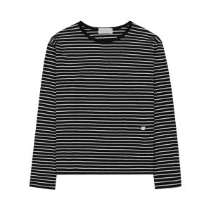 PIAOYA | Stripe Long Sleeve T-Shirt Casual Design Loose Fitting Top