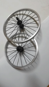 Alloy Rim Set Size 1214161820rim set for BMX KIDS FOLDING bike double thread rear hub 10g Spoke
