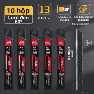 deli | Lưỡi Cắt Giấy Dán Tường Bền Dày Rộng 9mm từ Hợp Kim Không Gỉ