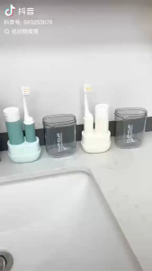 Travel Kit 3in1 Portable Toothbrush with Case Compact Toiletry Set Foldable Cup Holder for Home Use