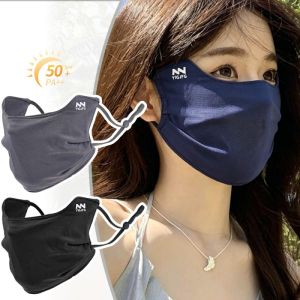 Breathable Ice Silk Face Cover UV Face Shield Washable Reusable Sun Protection Face Mask for Motorcycle Running Riding