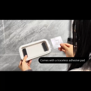 Waterproof Phone Holder Box with 360° Rotation Anti-Fog Touch Screen No-Drill Adhesive Mount
