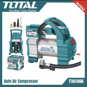 TOTAL TTAC1406 Auto Air Compressor 140 PSI 12V Micro Car Motorcycle Tire Electric Inflator Portable Tire Inflators Electric tire inflation pump