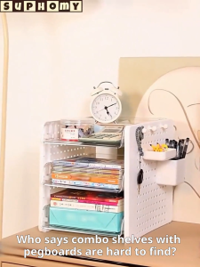 Desk Storage Box Desktop Organizer A4 file rack Pegboard rack Pegboard organizer Document organizer