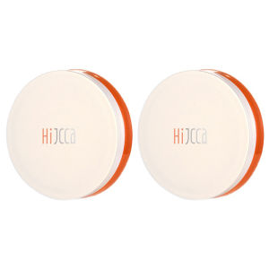 HiJCCa Translucent Oil-Control Powder Compact Long-Lasting Waterproof Sweat-Proof Makeup Setting Neutral Skin Type Student