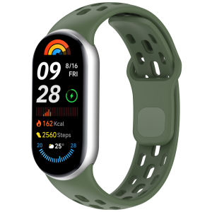 Silicone strap for Xiaomi Mi Band 10 Accessories Sport breathable Bracelet Wristband belt pulseira correa for Xiaomi Mi band 9 8