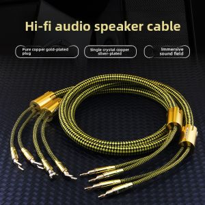 YYTCG | High-End Banana Plug Speaker Wire 5N Oxygen-Free Copper Amplifier Connection Cable