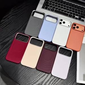 Ốp Điện Thoại Từ Tính MagSafe Frosted Ripple Chống Sốc Hỗ Trợ Sạc Không Dây Cho iPhone 17/18 Pro Max 16/15/14 Chất Liệu PC+TPU