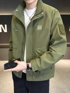 ROMON | Lormen Mens Casual Workwear Jacket Spring Autumn New Style Trendy Windproof Short Coat Youth Fashion Urban Polyester Fiber