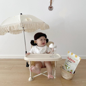 Childrens Folding Dining Chair Anti-Fall Outdoor Beach Baby Seat Learning to Sit Multi-Function Chair Metal Material