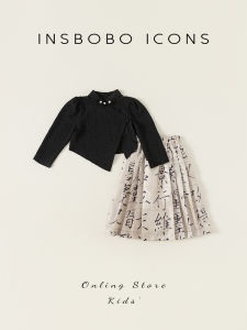 Bộ Váy Hanfu Thời Trang Cho Bé Gái Quần Vải Mặt Ngựa Thiết Kế Chữ Văn Thanh Lịch Bộ Đồ Sinh Nhật Một Tuổi Trang Phục Truyền Thống Trung Hoa