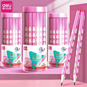 deli | Corrective Grip Pencil with Engraving Pink HB 2B