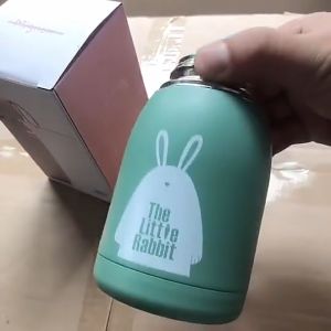 TUMBLER TERMOS CUTE RABBIT 320 ML PORTABLE VACUUM BOTTLE CUP INSULATED MUG HOT & COOL STAINLESS STEEL 304 / TERMOS TAHAN PANAS & DINGIN / COFFEE TUMBLER
