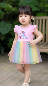 [SG Seller] Princess Dress for Girls 1-4Y - Elsa Unicorn Mermaid Birthday Gown - Soft Cotton Toddler Party Outfit - Kids Gift Set with Accessory Bag by Veloverse