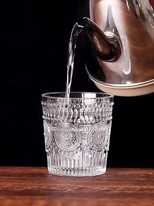Attractive Sunflower Embossed Transparent Acrylic Cup