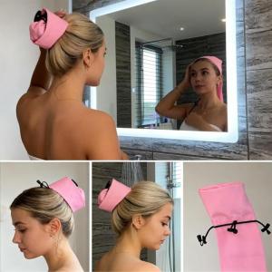 AACAR Hair Dry Cap Long Hair Shampoo Cap Hair Cover Crown Washing Shower Cap Ponytail For Women Quick Dry Cap Drying Towel