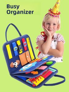 LOOM LUXE | Montessori Busy Board Toddler Toy Button Zipper Dressing Practice