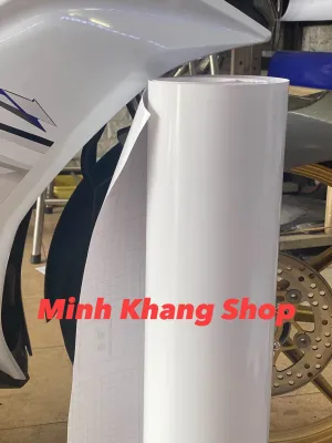 DECAL Trắng BÓNG Loại 1 DÀYĐẸP chống thấm nước dán ô tô xe máy điện thoạilaptop và các vật dụng khác..