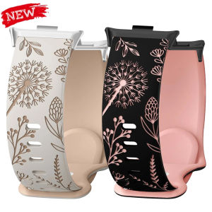 Floral Engraved Band for Redmi Watch 6/5/4 Strap Silicone Carvings Bands for Xiaomi MiBand 9pro 8pro Smartwatch Bracelet Correas