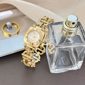 High-End Womens Skeleton Design Watch Square Roman Hour Markers Light Luxury Fashion Cross-Border Best-Seller Ladies Watch