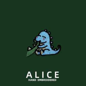 Cartoon Dinosaur Animal Embroidered Cloth Stickers Couple Clothes Patch Self-Adhesive Non-Ironing Longchamps Bag Denim Decoration