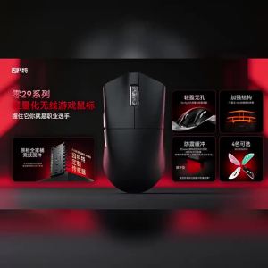 Incott 029 PRO 8K PAW3950 Tri-Mode Wireless Gaming Mouse 34g Ultra Lightweight 26000DPI Ergonomic RGB Macro for PC E-sports Gift