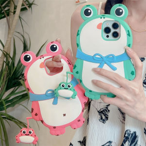 Zeallion Cartoon Frog Soft Silicone Case for [Apple iPhone 14 13 12 11 Pro Max] Protective Shockrpoof Phone Cover Shell