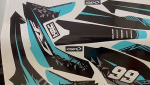 Decal Stiker CRF 150L Dekal Variasi Sticker Striping Custom Full Body tosca racing look D-I2-226