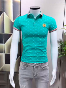 Áo Thun Polo Nam Tay Ngắn Mùa Hè 2025 Cổ Polo Thường Ngày Rộng Rãi Họa Tiết Hoa Thời Trang Cotton Thoáng Khí Thấm Hút Mồ Hôi