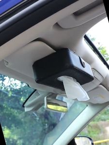Tempat Tisu Mobil / Kotak Tissue Kulit Mobil Gantung Car Visor Box Universal
