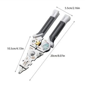 10 in 1 Wire Stripper with Electricity Measurement Pliers for Cutting Pulling Wires Cable Electrician Scissors Household