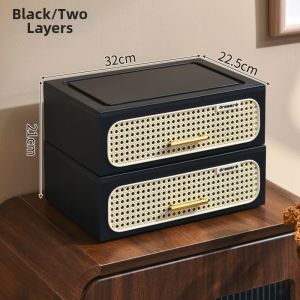 BANGJIAYI | Retro Style Drawer Organizer Bamboo-Style Storage Box