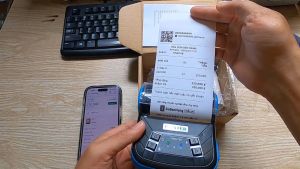 Máy in nhiệt Bluetooth K80 để in hóa đơn bán hàng trên điện thoại từ ứng dụng sổ bán hàng Tính tiền TV kiotviet sapo