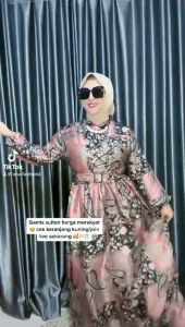 FRILLA GAMIS SILKY PREMIUM / GAMIS TERBARU / dress silk premium by ALYA ZEA STORE