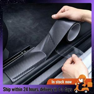 Carbon Fiber Sticker Car Door Sill Protector Film Auto Door Sill Edge Side Mirror Anti Scratch Tape Waterproof Stickers
