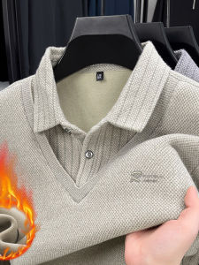 Áo Thun Cổ Polo Dày Dặn Cho Nam Mùa Đông Áo Len Dệt Kim Ấm Áp Một Mảnh Áo Sơ Mi Cổ Polo Dệt Kim Áo Sơ Mi Cổ Polo