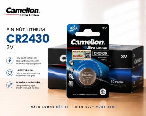 Pin CR2430 5011LC Camelion Ultra Lithium Max Power 3V Battery Vỉ 1 Viên