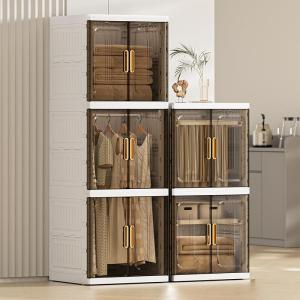 Wall-LEANING Folding Wardrobe Closet Multi-Layer