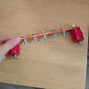 100% Sunmoon 100A บัสบาร์ทองแดง พร้อมลูกถ้วย บาร์ทองแดง บาร์เทอร์มินัล บาร์เทอร์มินอล บาร์สายดิน รับการแสได้100แอมป์ 100% Copper Terminal Busbar