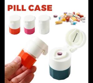 Jaysuing(简素净) | 4 Layer Pill Cutter Medicine Splitter Box Storage Pill Crusher Powder Tablet Grinder Portable Case Organizer for Daily Travel