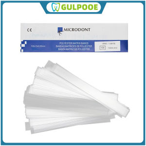 GULPOOE 100pcs/Box Dental Transparent Matrix Bands Polyester Contour Matrix Strip Molding Sheets Transparent Plastic Mold Film