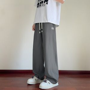 HetingHOME | Hetinghome Summer Trendy Brand Couples Casual Pants Loose Mens Genderless Straight Leg Long Trousers Comfortable Loose Fit