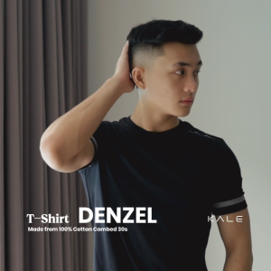 Kale DENZEL WHITE / Kaos lengan pendek pria cotton combed  30S