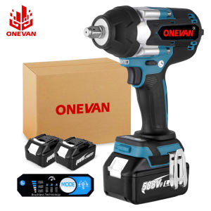 ONEVAN 1800N.M Torque Brushless Electric Impact Wrench 3-Gear 1/2" Cordless Wrench Power Tool For Makita 18V Battery