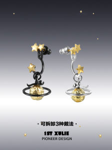 Isolated Patient Original Design Earrings Multi-Wear Detachable Fashion Jewelry Alloy Silver Gold Plated Womens Ear Jewelry