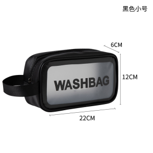 Waterproof toileting bag large capacity travel cosmetics storage bag high-end feeling portable transparent PVC toileting bag