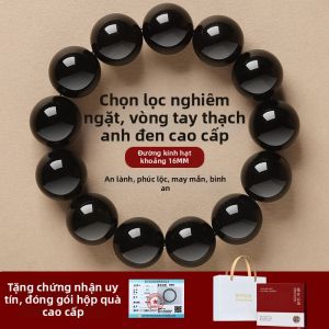 HUAKAIYUNDUO | Vòng Tay Hạt Đá Obsidian Thuần Chất