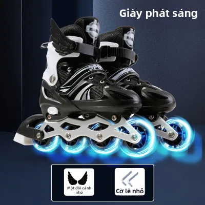Bộ Giày Trượt Patin Cho Bé Mới Học Có Bánh Lăn Chớp